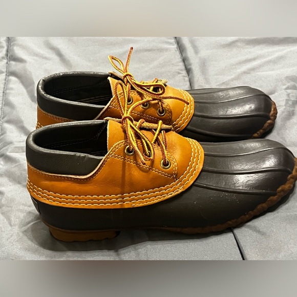 L.L. Bean Maine Duck Hunting Shoes Leather Rubber Waterproof Classic Size 8 - Picture 3 of 7